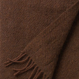 Gotland Wool Throw Blanket - Dark Brown