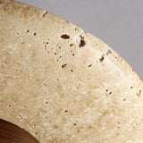 Kivi Gibbous Travertine Ceiling Light