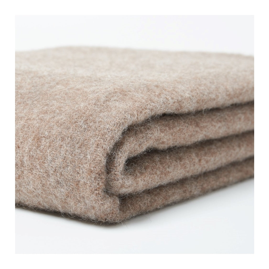 Natural Scandinavian Gotland Wool Throw Blanket - Brown - Broxle