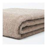 Natural Scandinavian Gotland Wool Throw Blanket - Brown - Broxle