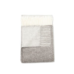 Natural Scandinavian Gotland Wool Throw Blanket - Grey and Light Grey - Broxle