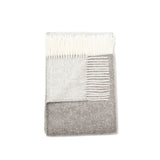 Natural Scandinavian Gotland Wool Throw Blanket - Grey and Light Grey - Broxle