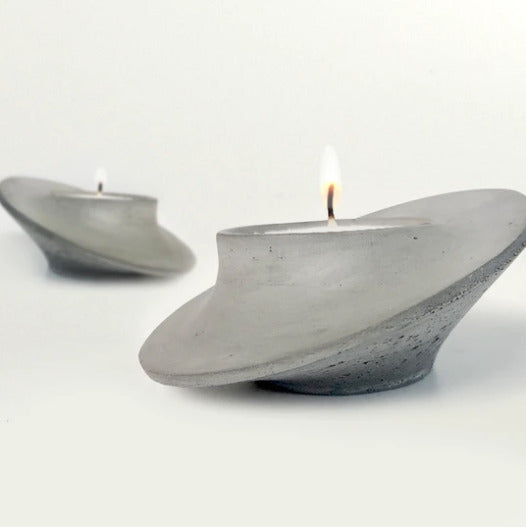Alecta Grey Tea Light Holder - Broxle