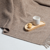 Natural Scandinavian Gotland Wool Throw Blanket - Brown - Broxle