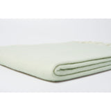 Natural Scandinavian Gotland Wool Throw Blanket - Light Green - Broxle
