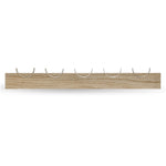 Vega Wall Coat Rack - Oak Wood - Broxle