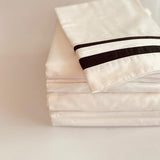 Amos Black Bedding Set, Pure Cotton Sateen & 400 Thread Count