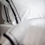 Amos Black Bedding Set, Pure Cotton Sateen & 400 Thread Count