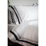 Amos Black Bedding Set, Pure Cotton Sateen & 400 Thread Count