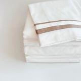 Amos Mocha Bedding Set, Pure Cotton Sateen & 400 Thread Count
