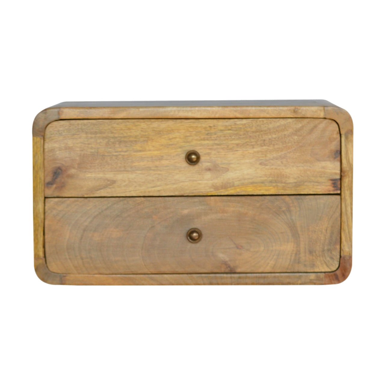 Apsel Wall Mounted Bedside Table, Curved Oak - Broxle
