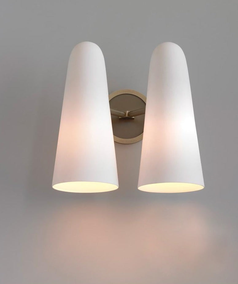 Minimalist Milk Glass Wall Sconce - Broxle