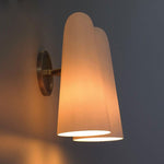 Minimalist Milk Glass Wall Sconce - Broxle