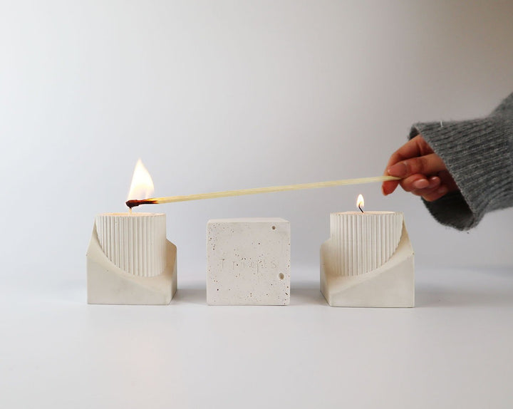 Sarrel Pillar Candle Holder - Natural - Broxle