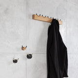 Vega Wall Coat Rack - Oak Wood - Broxle