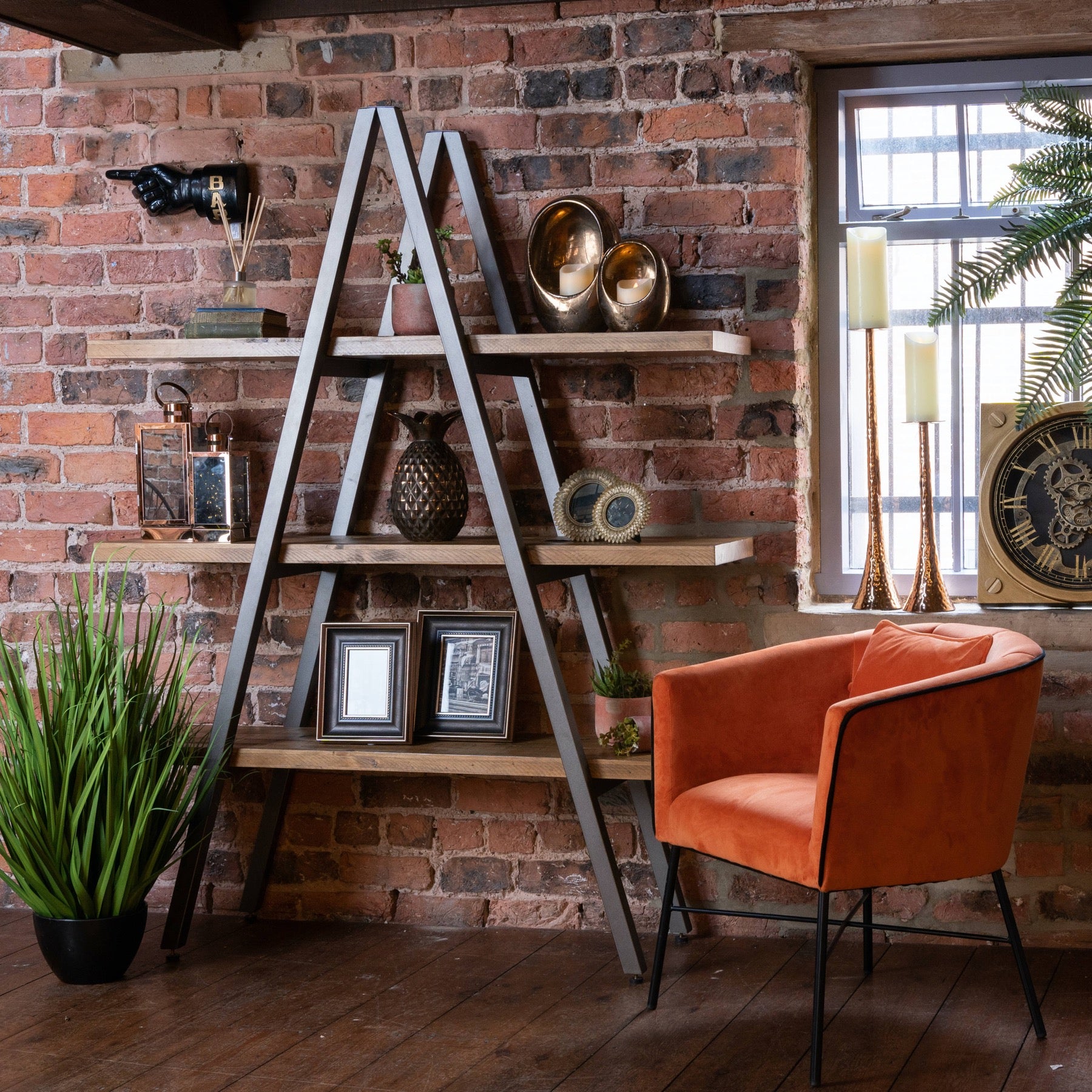 The Architect Display Shelf, Natural Pine Wood - Broxle