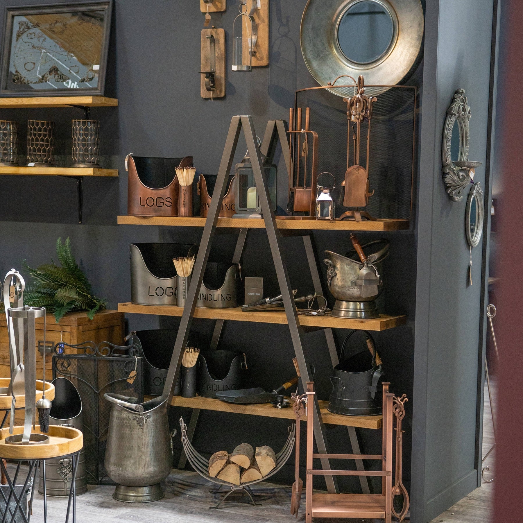 The Architect Display Shelf, Natural Pine Wood - Broxle