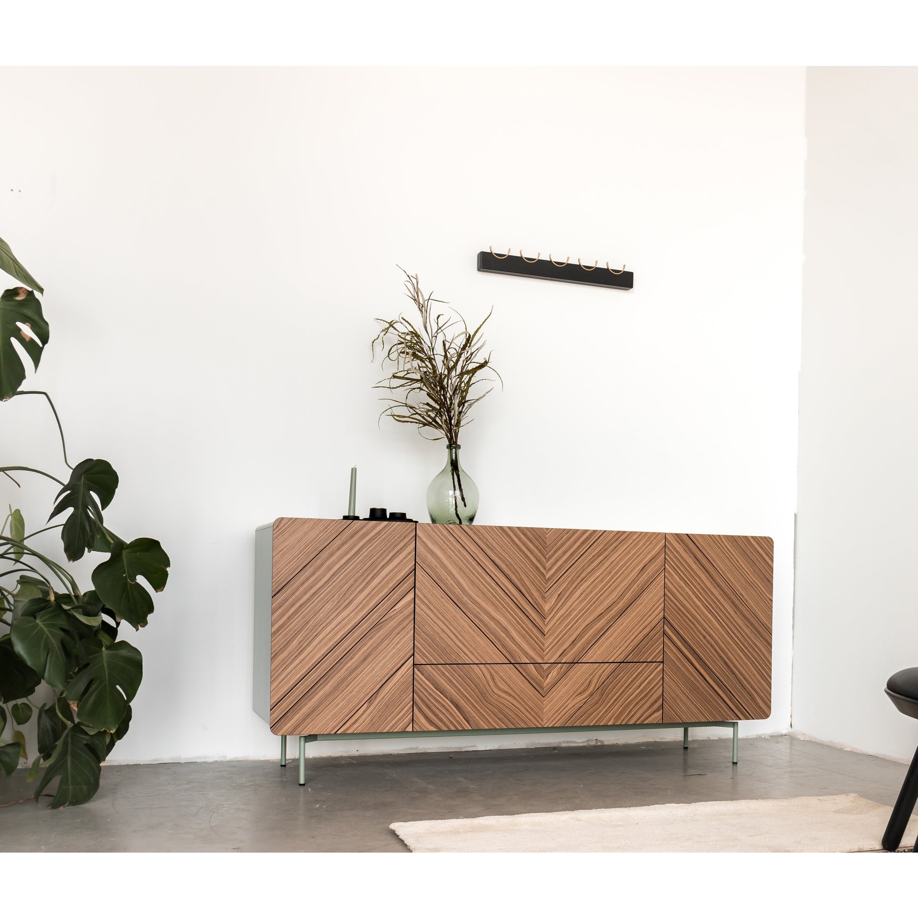 Vega Wall Coat Rack - Black - Broxle