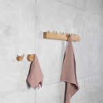 Vega Wall Coat Rack - Oak Wood - Broxle