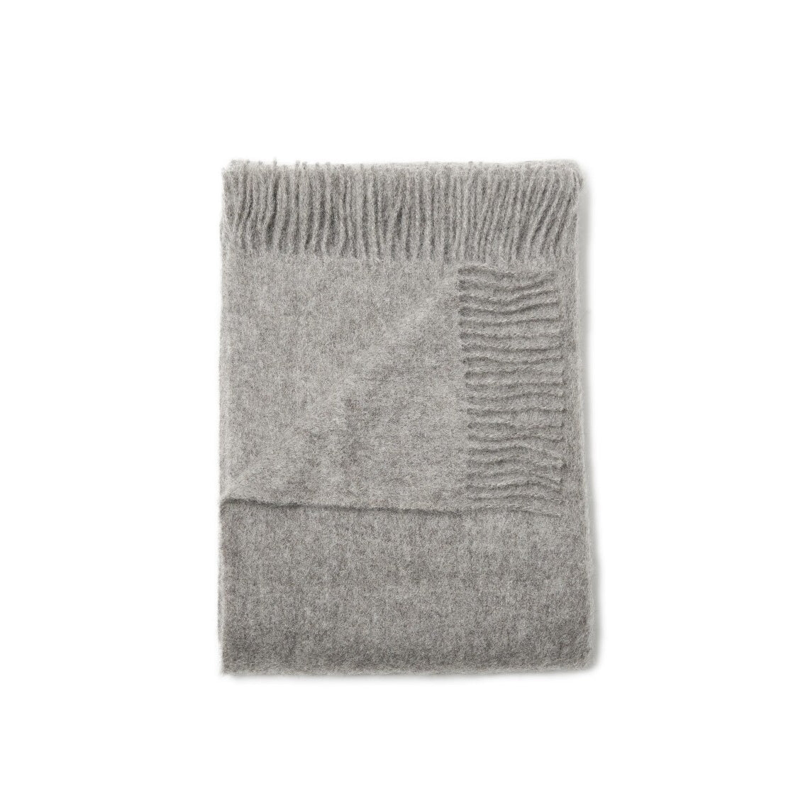 Natural Scandinavian Gotland Wool Throw Blanket - Grey - Broxle