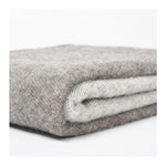 Natural Scandinavian Gotland Wool Throw Blanket - Grey and Light Grey - Broxle