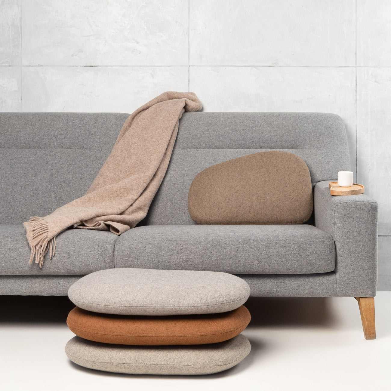 Natural Scandinavian Gotland Wool Throw Blanket - Brown - Broxle