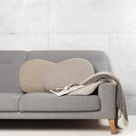 Natural Scandinavian Gotland Wool Throw Blanket - Grey and Light Grey - Broxle