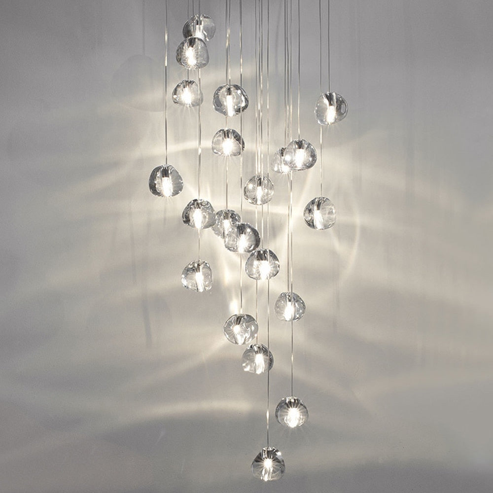Ava - Modern Nordic Hanging Crystal Ball Pendant Lights - Broxle