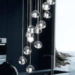 Ava - Modern Nordic Hanging Crystal Ball Pendant Lights - Broxle