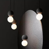 Eva - Modern Cement Glass Stone Pendant Lights - Broxle