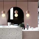 Eva - Modern Cement Glass Stone Pendant Lights - Broxle