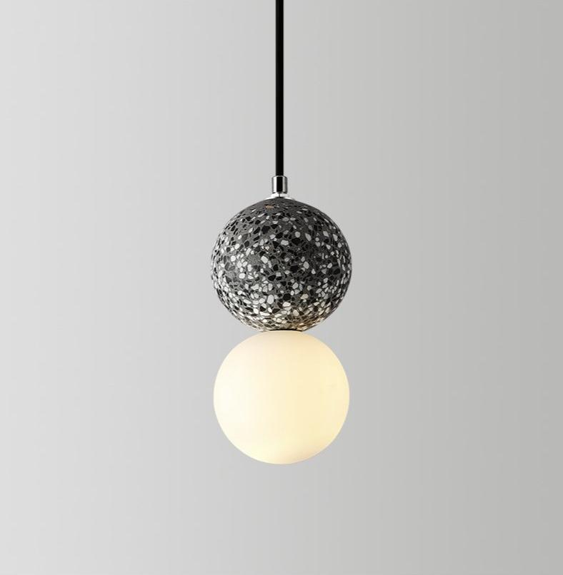 Eva - Modern Cement Glass Stone Pendant Lights - Broxle