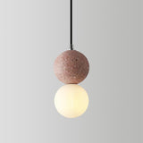 Eva - Modern Cement Glass Stone Pendant Lights - Broxle