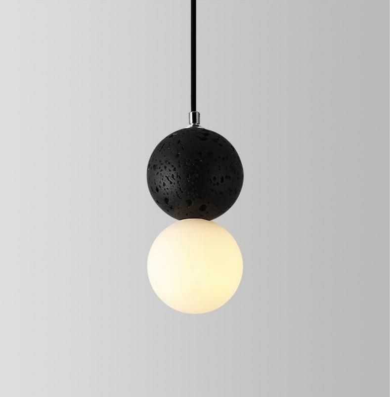 Eva - Modern Cement Glass Stone Pendant Lights - Broxle