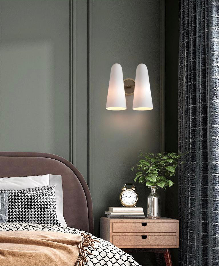 Minimalist Milk Glass Wall Sconce - Broxle