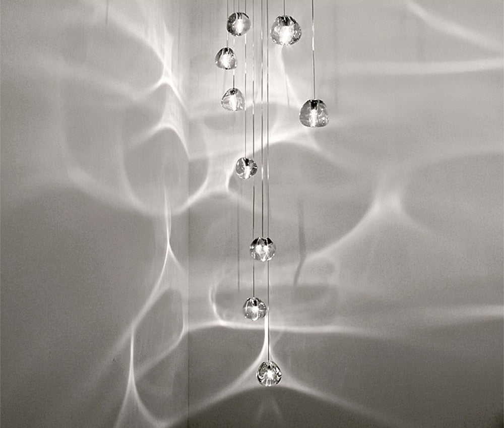 Ava - Modern Nordic Hanging Crystal Ball Pendant Lights - Broxle