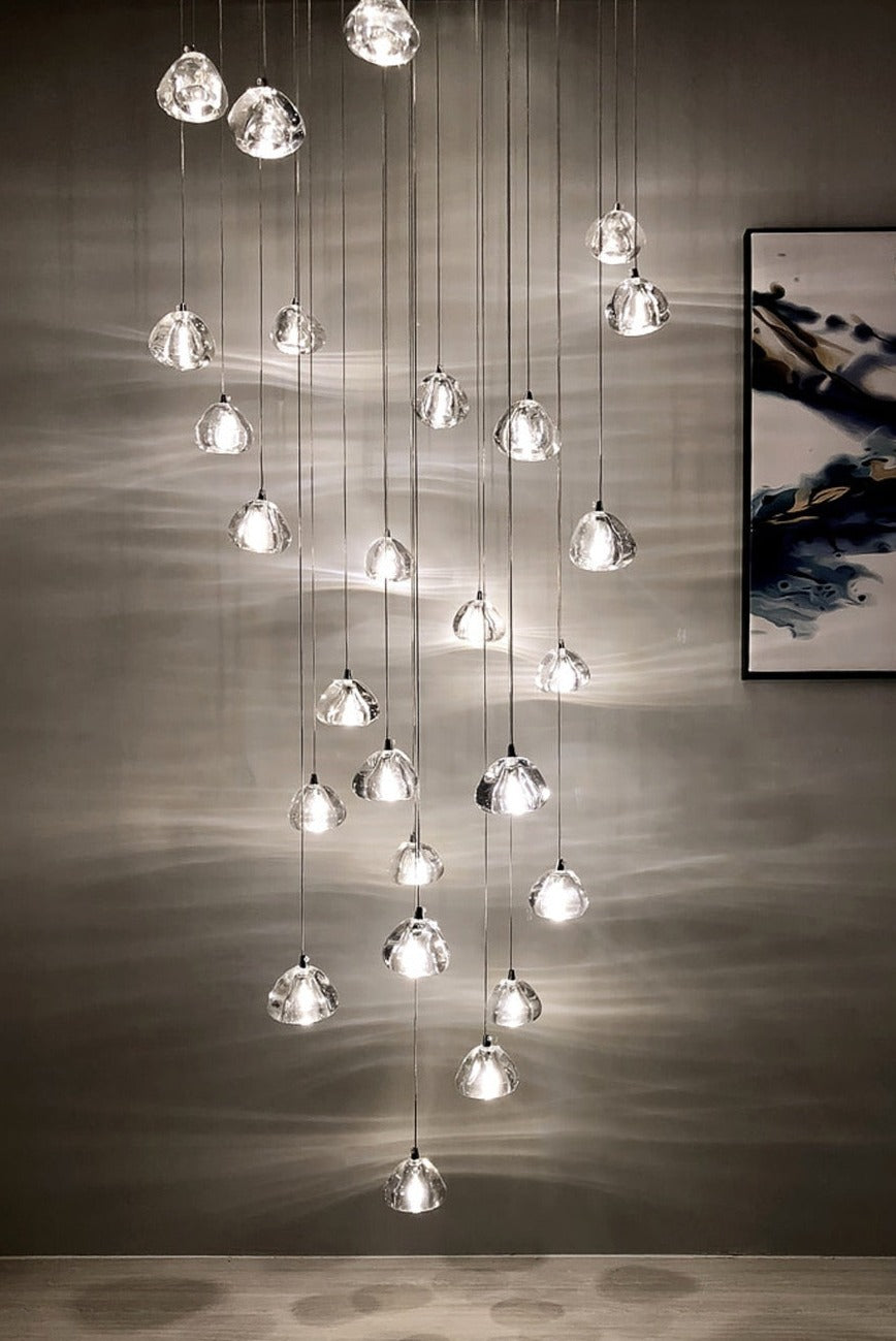 Ava - Modern Nordic Hanging Crystal Ball Pendant Lights - Broxle