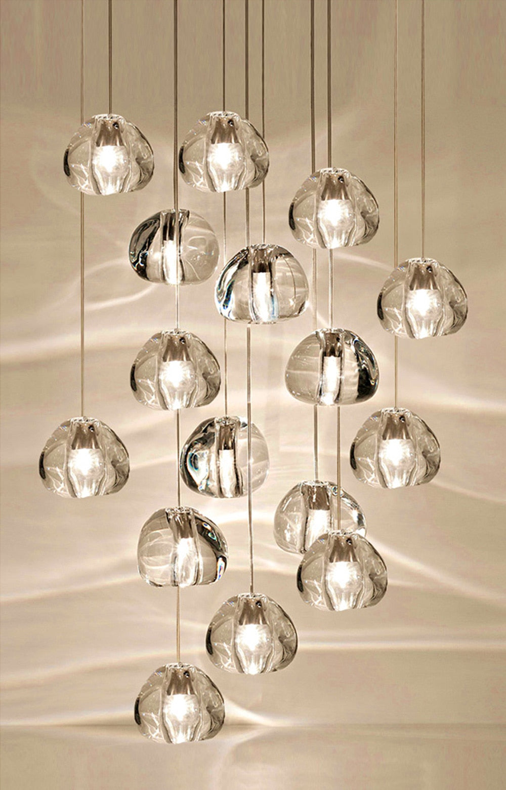 Ava - Modern Nordic Hanging Crystal Ball Pendant Lights - Broxle