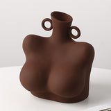 Philautia Sculptured Ceramic Abstract Bust Body Vase - Broxle