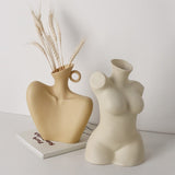 Eros Sculptured Ceramic Abstract Body Vase - Broxle