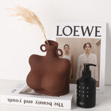 Philautia Sculptured Ceramic Abstract Bust Body Vase - Broxle