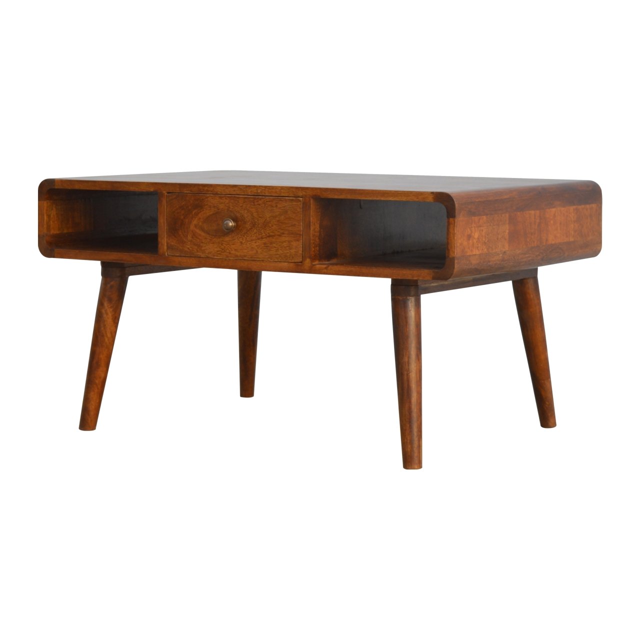Coffee Table, Curved Chestnut - Broxle