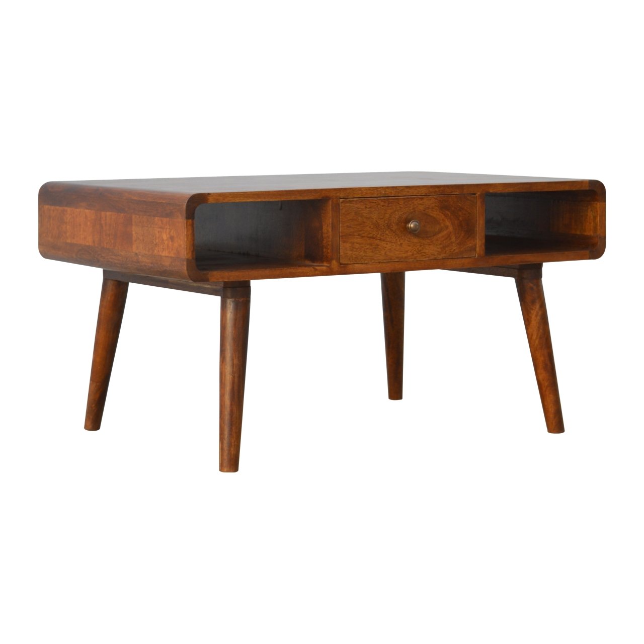 Coffee Table, Curved Chestnut - Broxle