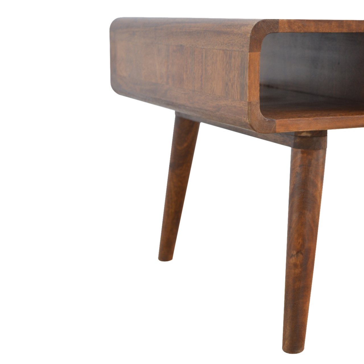 Coffee Table, Curved Chestnut - Broxle