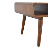 Coffee Table, Curved Chestnut - Broxle