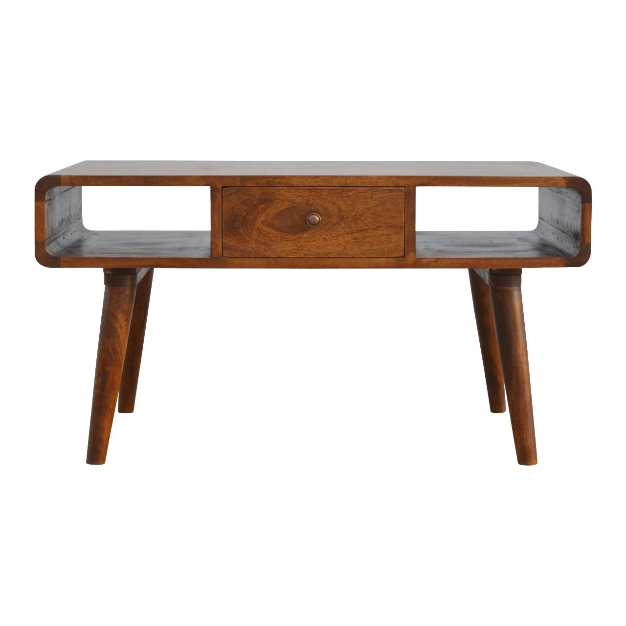 Coffee Table, Curved Chestnut - Broxle
