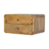 Apsel Wall Mounted Bedside Table, Curved Oak - Broxle