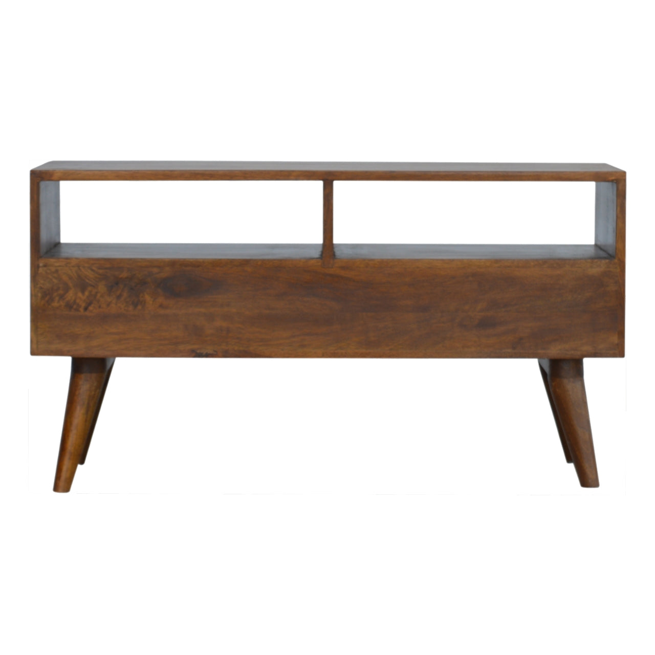 Kenzo TV Unit, Carved Cube Chestnut - Broxle
