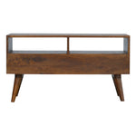 Kenzo TV Unit, Carved Cube Chestnut - Broxle