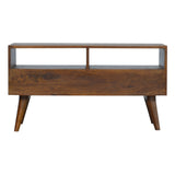 Kenzo TV Unit, Carved Cube Chestnut - Broxle
